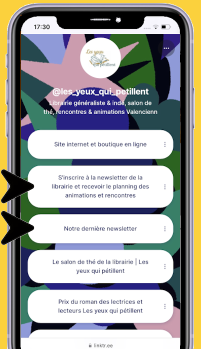 exemple annonces Diffuzia dans linktree